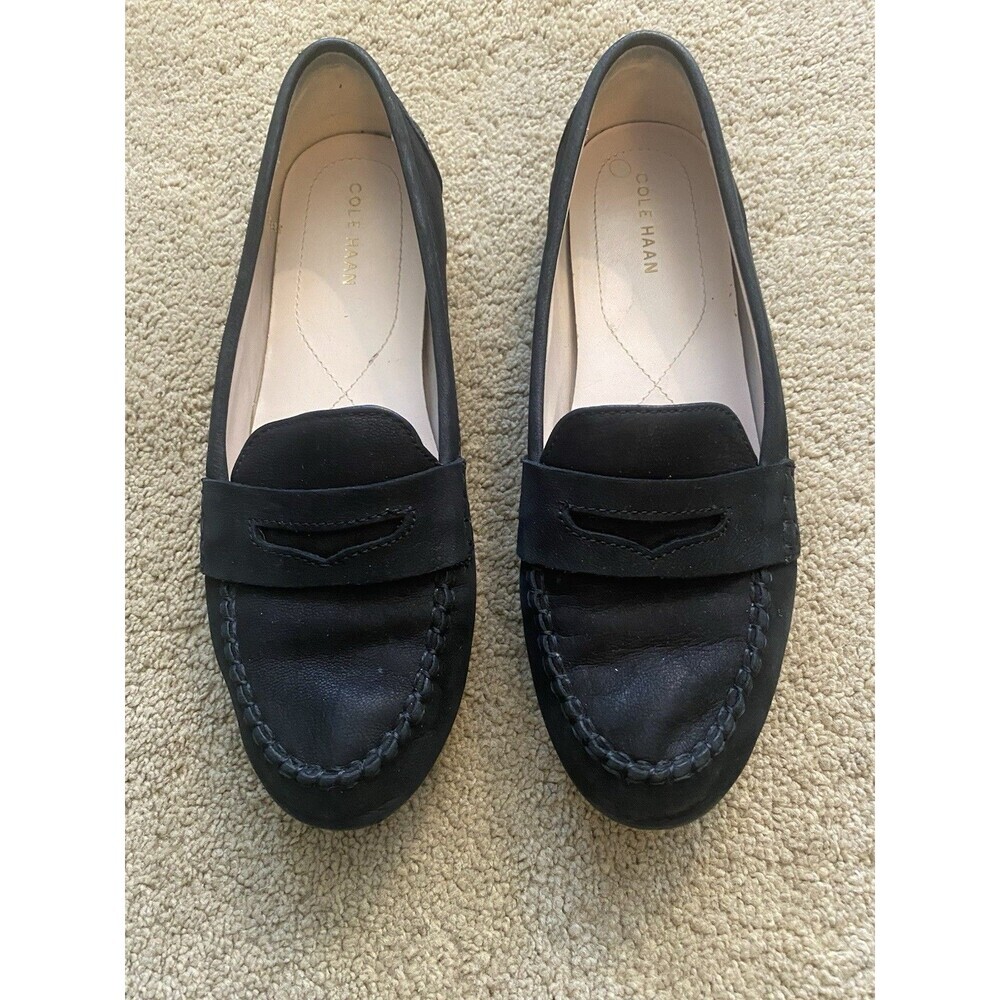 Cole Haan Womens Black Suede Penny Loafer Drivers Women’s Size 7.5 - Picture 3 of 8
